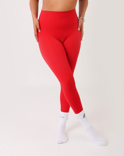 Red color leggings