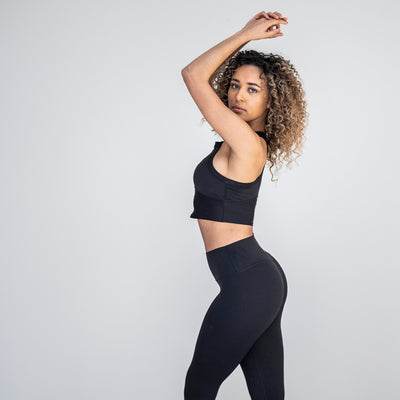 Black high waisted gym leggings