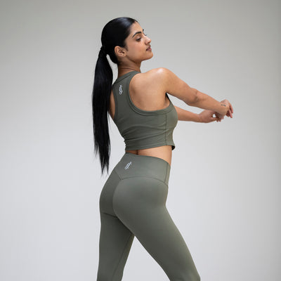 Olive second-skin leggings