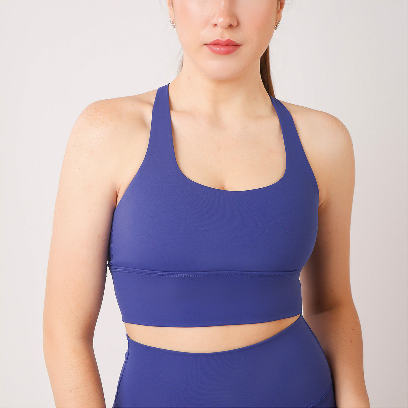 Evolve blueberry Criss Cross Sports Bra