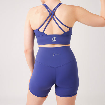 Evolve blueberry Criss Cross Sports Bra