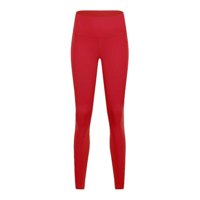 Red high waisted leggings