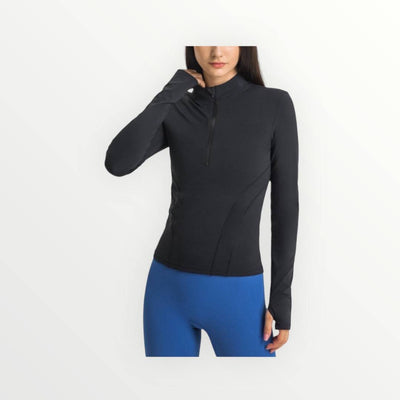 Black Stealth performance 1/4 zip top - JC London