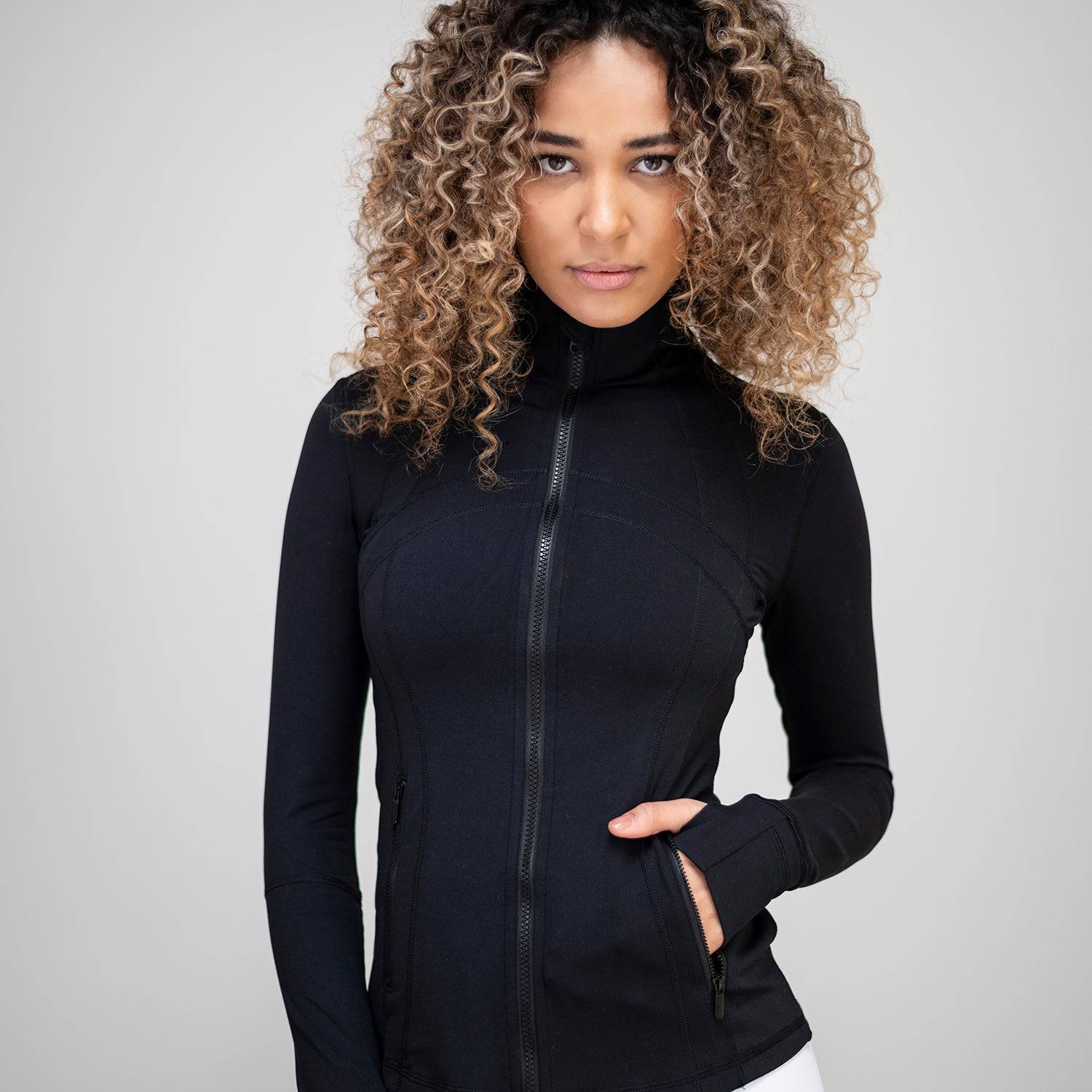 Black Stealth Running Zip Jacket - JC London