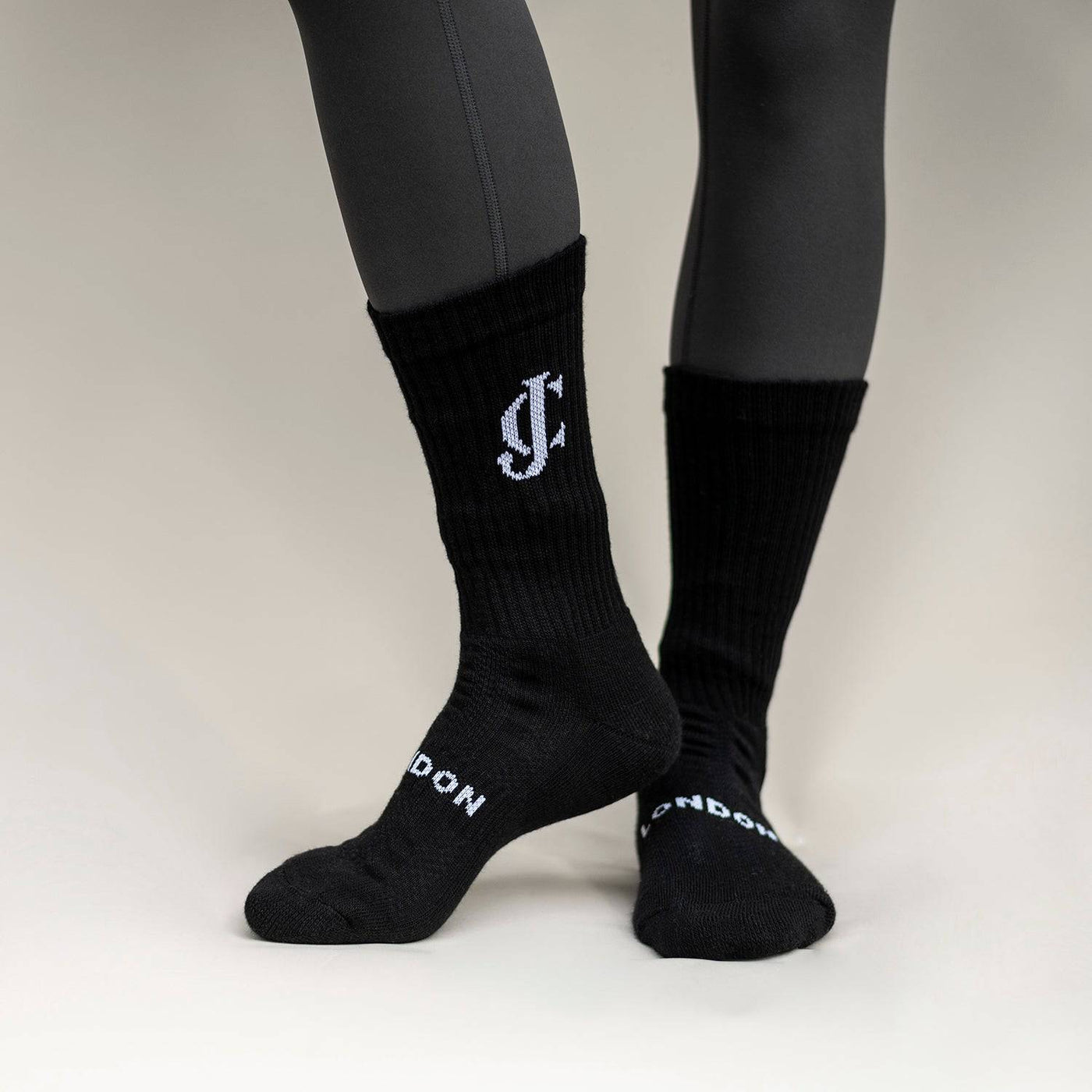 Black Crew Socks 1 Pair - JC London