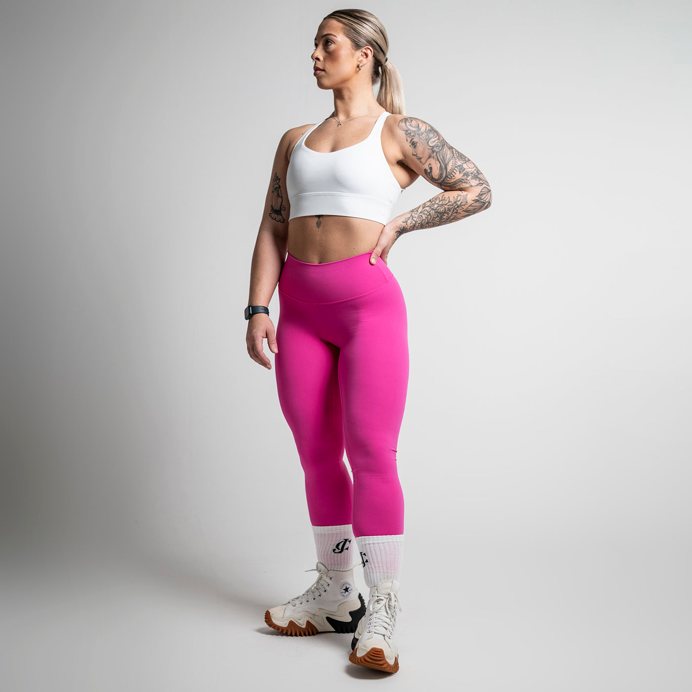 Pink Gym Leggings, Women's Pink Gym Legging