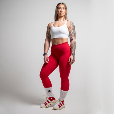 Red gym leggings 