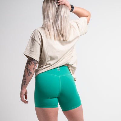 6 inch green shorts