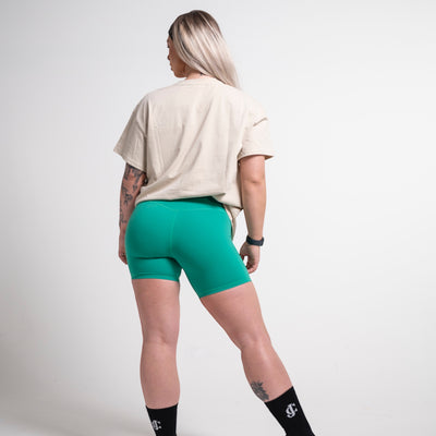 Women Gym Shorts Green