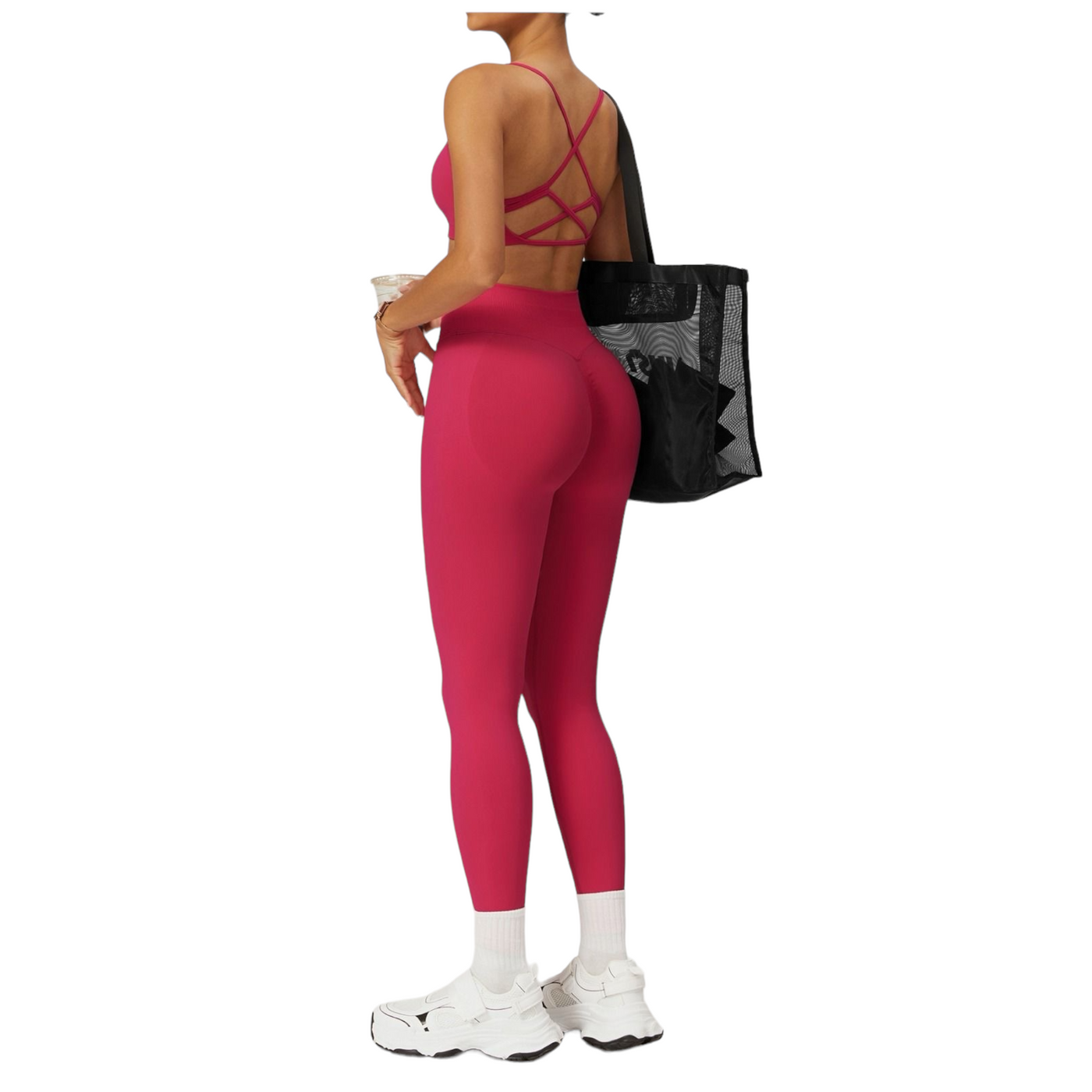 Seamless Scrunch Legging raspberry red