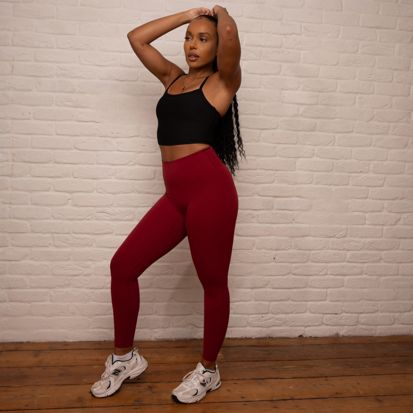 Burgundy gym leggings