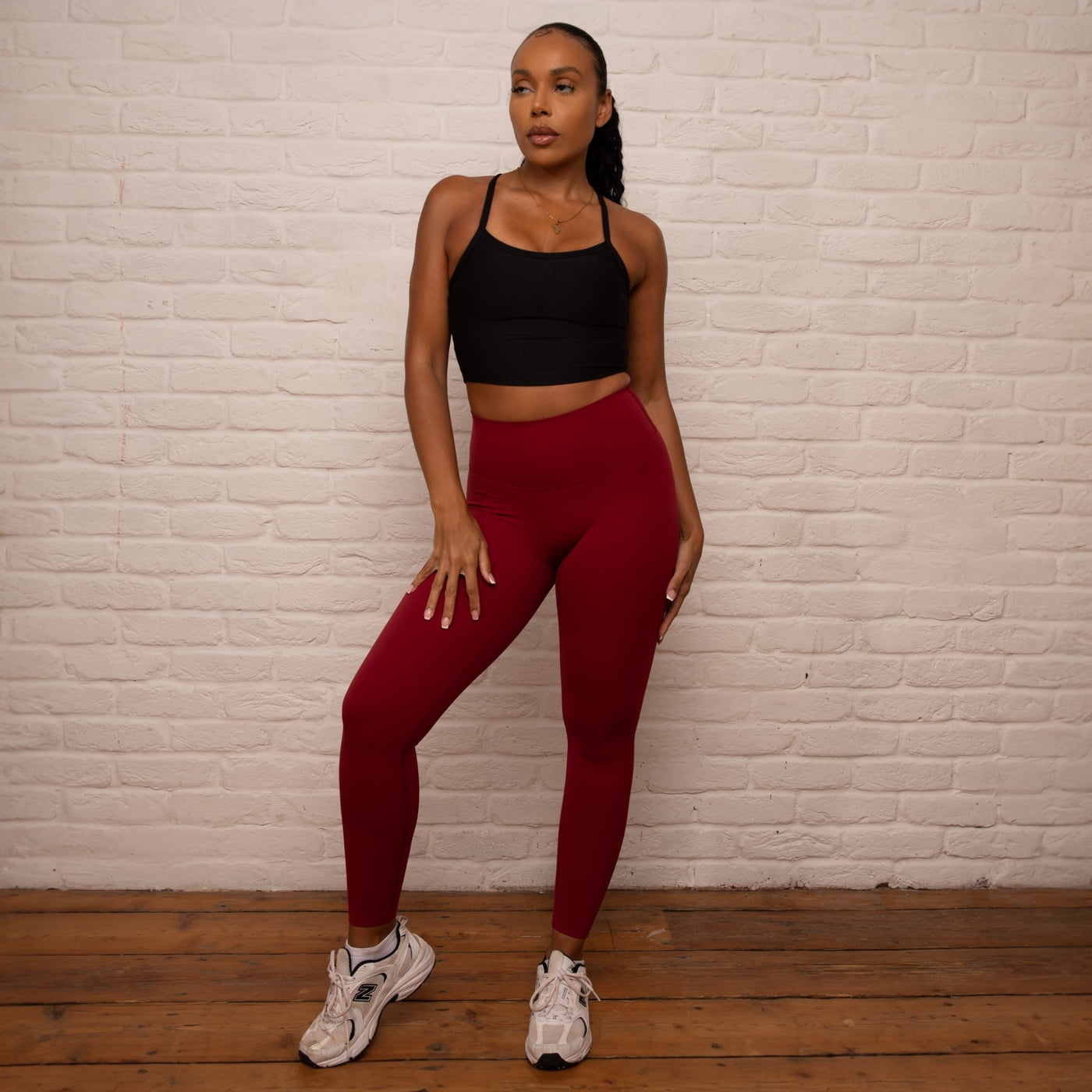 Burgundy gym leggings