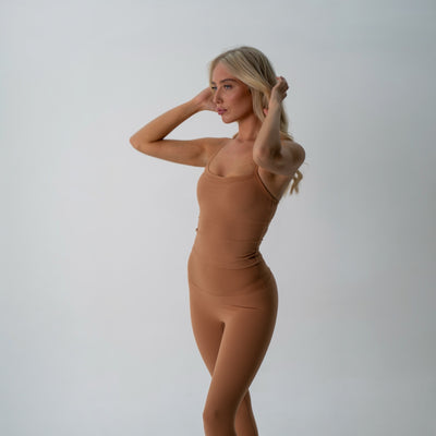 Sports vest womens Mocha Mousse