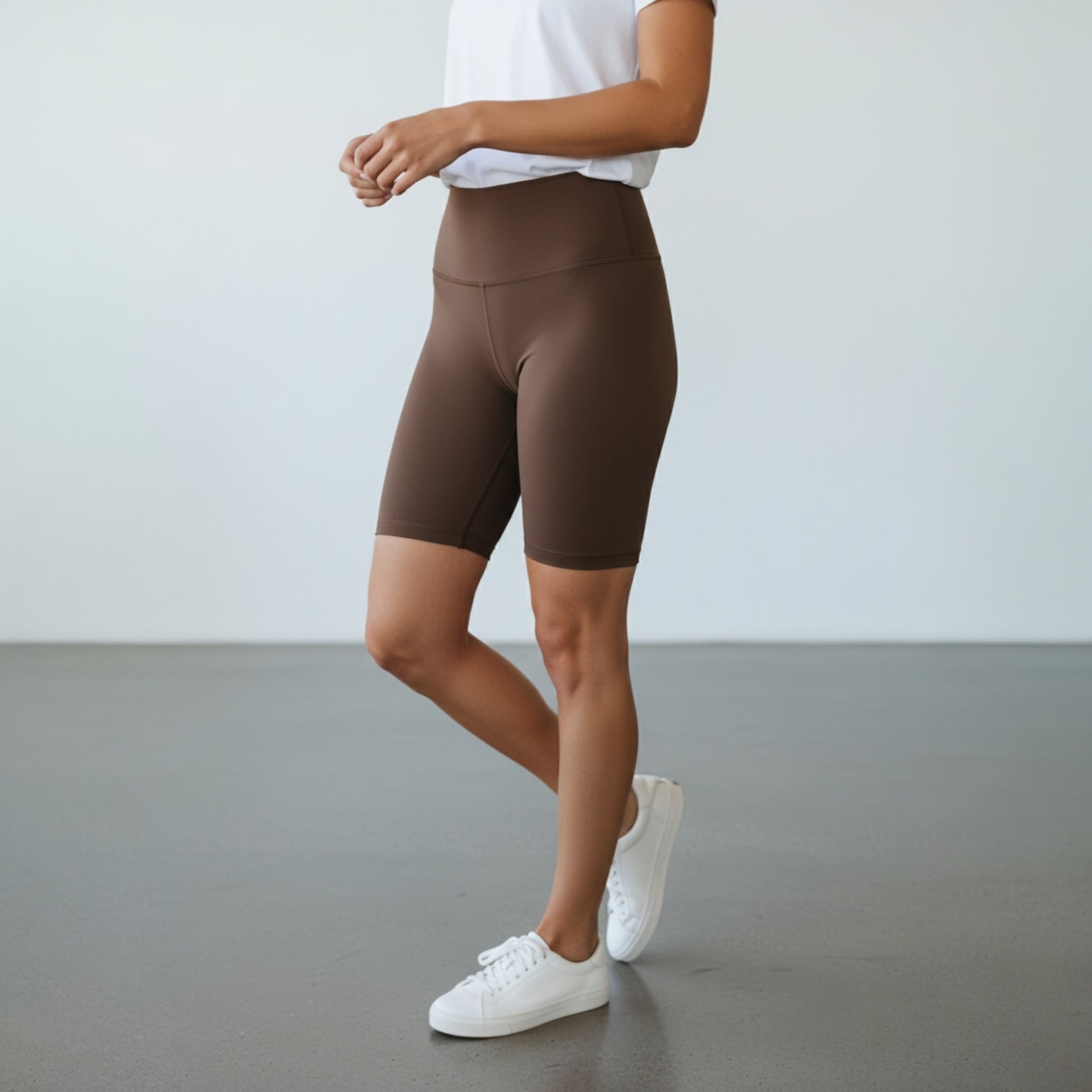 Women Gym Shorts Brown 247