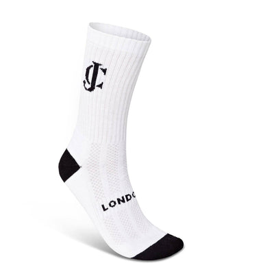 JC LOndon White Crew Socks 